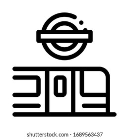 closed metro doors icon vector. closed metro doors sign. isolated contour symbol illustration