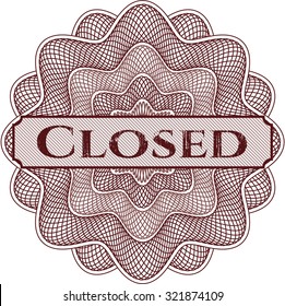 Closed money style rosette