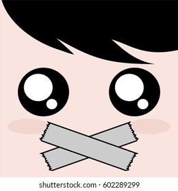 closed mouth face