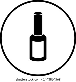 closed nail enamel bottle symbol