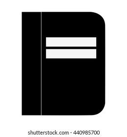 closed notebook cover , vector illustration