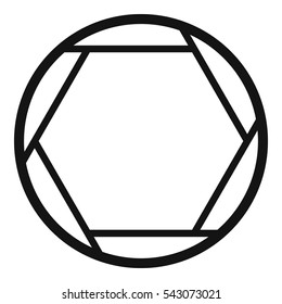 Closed objective icon. Simple illustration of closed objective vector icon for web