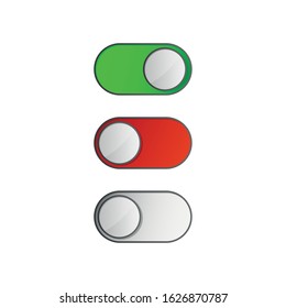 Closed and open buttons icon vector