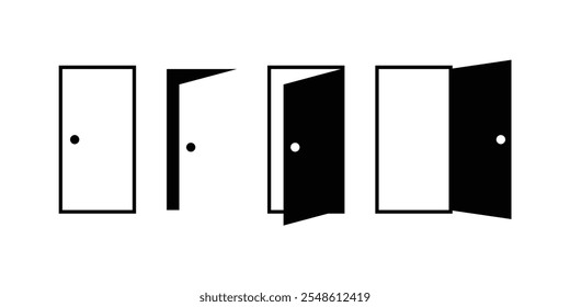Icono de puerta cerrada y abierta