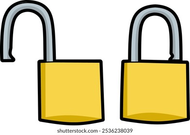 closed and open padlock icon