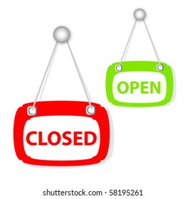  closed & open  signboard