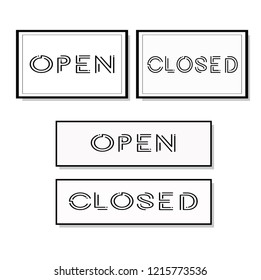 closed and open signs