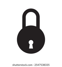 Closed padlock icon. It symbolizes security, privacy, and protection. Lock icon vector illustration. Lock icon isolated.