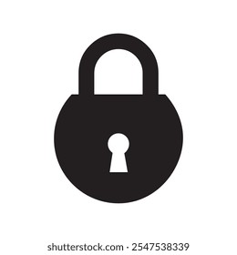 Closed padlock icon. It symbolizes security, privacy, and protection. Lock icon vector illustration. Lock icon isolated.