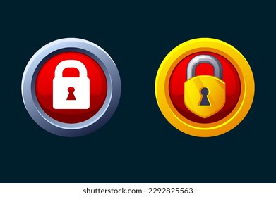 Closed padlock icons. Block and security. Simple icons