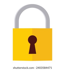 Closed padlock line icon. Password, security, protection, data, key, door, keyhole, security master key. Vector icons for business and advertising