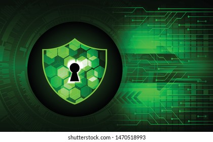 Closed Padlock on digital background, cyber security