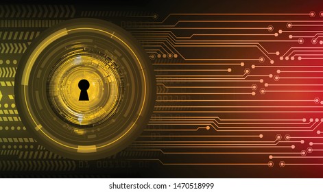 Closed Padlock on digital background, cyber security