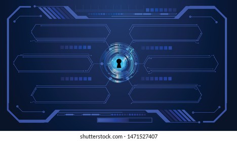 Closed Padlock on digital background, cyber security