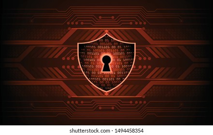 Closed Padlock on digital background, cyber security