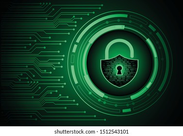 Closed Padlock on digital background, cyber security