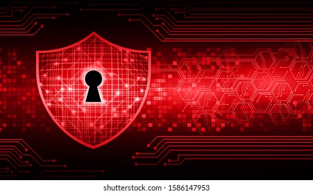 Closed Padlock on digital background, cyber security