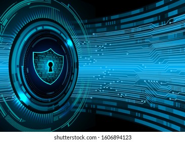 Closed Padlock on digital background, cyber security, 