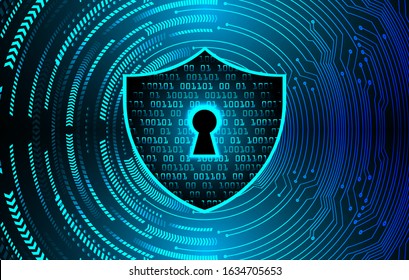 Closed Padlock on digital background, cyber security