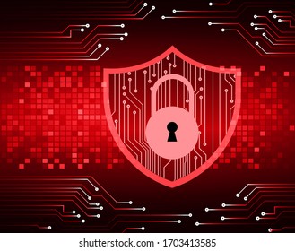 Closed Padlock on digital background, cyber security