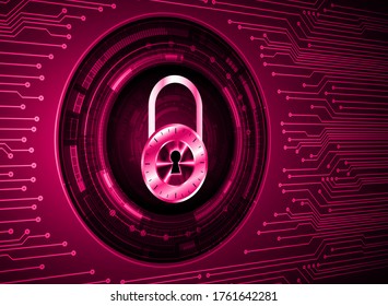 Closed Padlock on digital background, cyber security