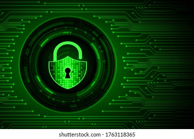 Closed Padlock on digital background, cyber security