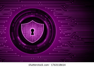Closed Padlock on digital background, cyber security