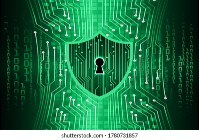 Geschlossenes Schloss auf digitalem Hintergrund, Cybersicherheit