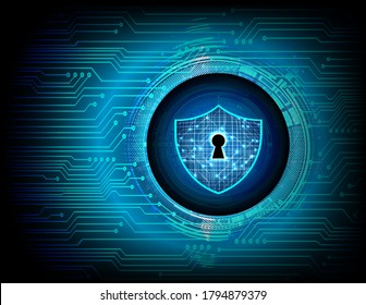 Closed Padlock on digital background, cyber security