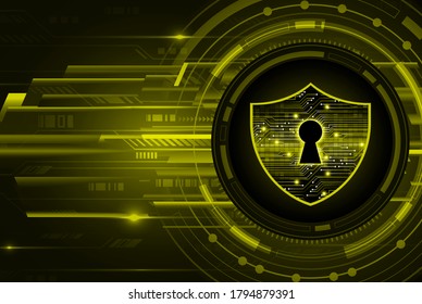 Closed Padlock on digital background, cyber security