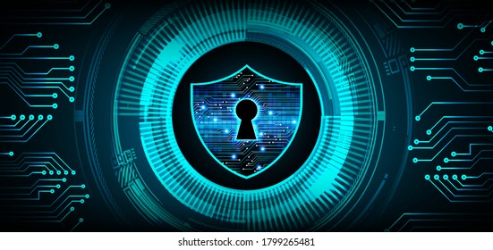 Closed Padlock on digital background, cyber security