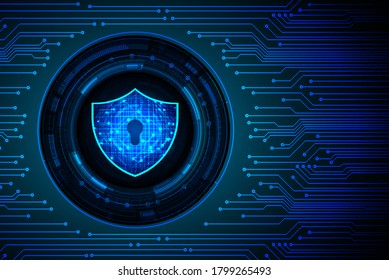 Closed Padlock on digital background, cyber security