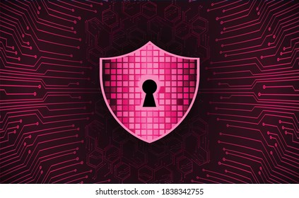 Closed Padlock on digital background, cyber security