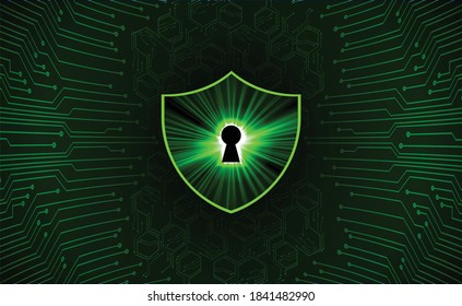 Closed Padlock on digital background, cyber security