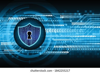 Closed Padlock on digital background, cyber security