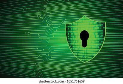 Closed Padlock on digital background, cyber security