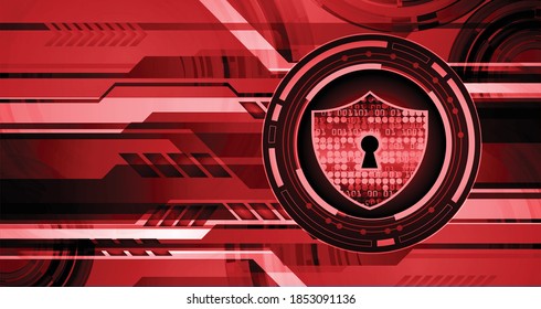 Closed Padlock on digital background, cyber security