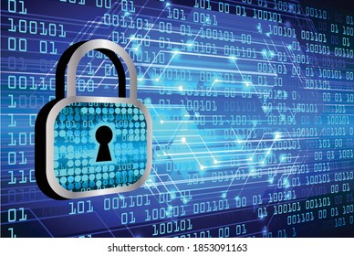 Padlock cerrado sobre fondo digital, ciberseguridad