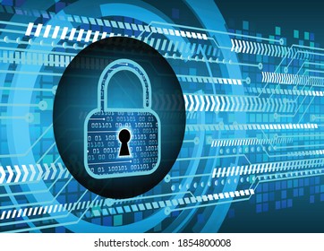 Padlock cerrado sobre fondo digital, ciberseguridad