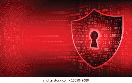 Closed Padlock on digital background, cyber security