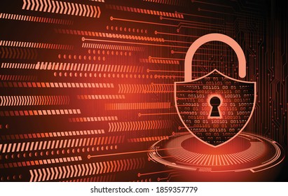 Closed Padlock on digital background, cyber security