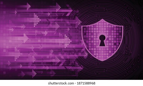 Closed Padlock on digital background, cyber security