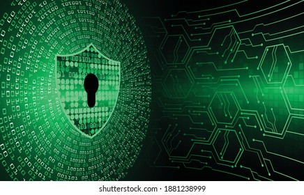 Closed Padlock on digital background, cyber security