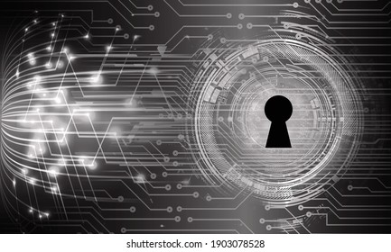 Closed Padlock on digital background, cyber security