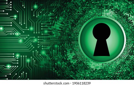 Closed Padlock on digital background, cyber security
