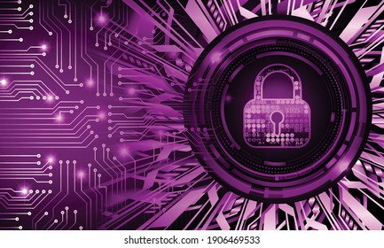 Closed Padlock on digital background, cyber security