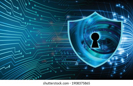 Closed Padlock on digital background, cyber security