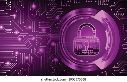 Closed Padlock on digital background, cyber security