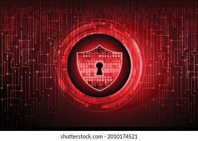 Closed Padlock on digital background, cyber security