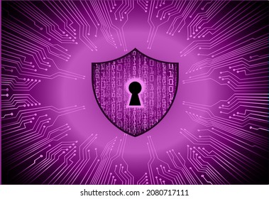 Closed Padlock on digital background, cyber security